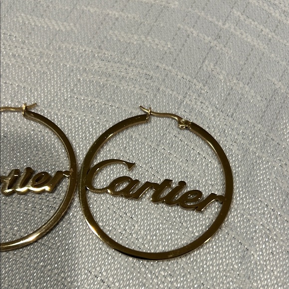 Fashion Jewelry Gold Hoop Earrings - Picture 2 of 4